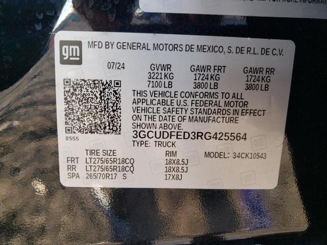 2024 CHEVROLET SILVERADO 3GCUDFED3RG425564