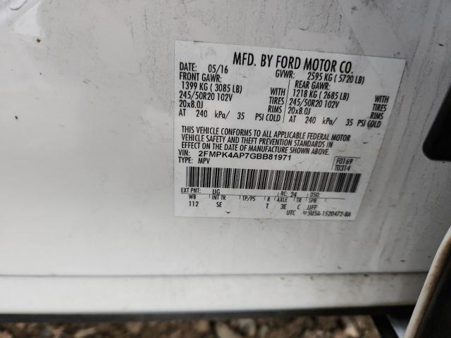 2016 FORD EDGE SPORT #3278743621