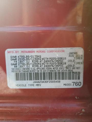 2015 MITSUBISHI OUTLANDER JA4AZ3A30FZ005458