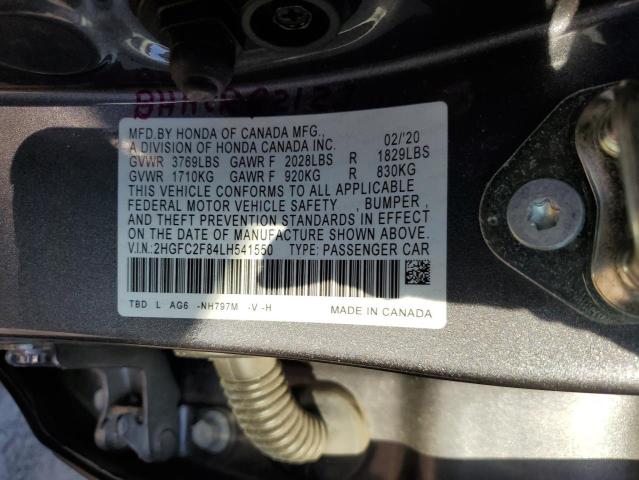 2020 HONDA CIVIC SPOR - 2HGFC2F84LH541550