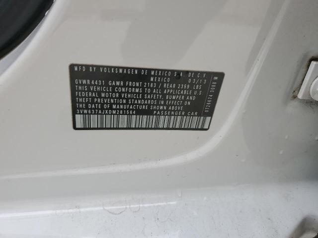 2013 VOLKSWAGEN JETTA HYBR - 3VW637AJXDM281564