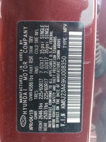 2019 HYUNDAI TUCSON SE KM8J23A49KU008350