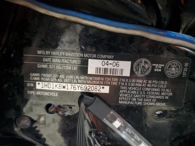 2006 HARLEY-DAVIDSON FLHXI 1HD1KBW176Y692082
