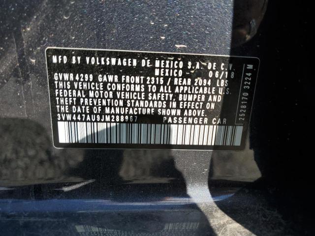 2018 VOLKSWAGEN GTI S/SE 3VW447AU9JM288967