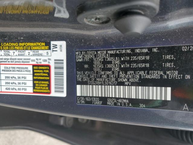 2020 TOYOTA HIGHLANDER #3301701626