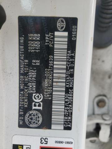 2019 TOYOTA CAMRY XSE 4T1B61HK8KU179639