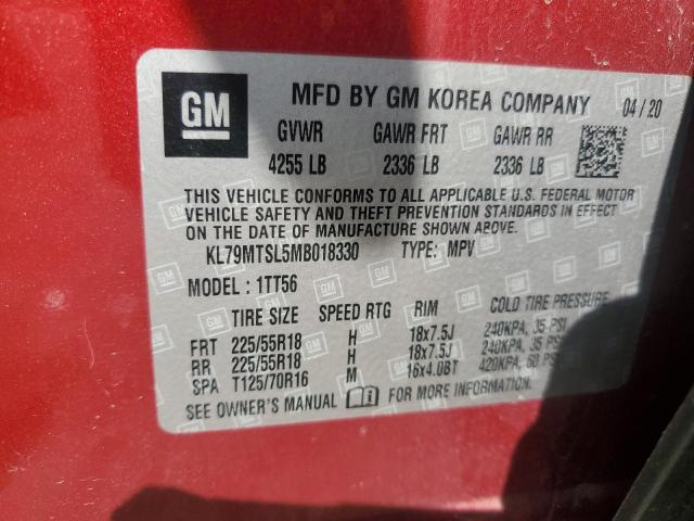 2021 CHEVROLET TRAILBLAZER RS KL79MTSL5MB018330