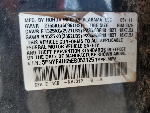 2014 HONDA PILOT EXL #3309472589