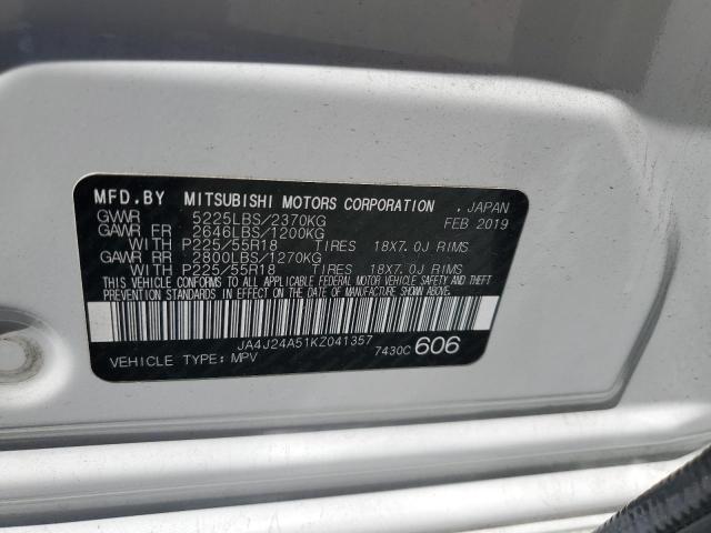 2019 MITSUBISHI OUTLANDER SEL JA4J24A51KZ041357