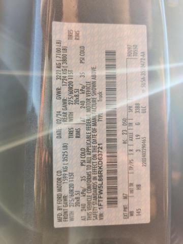 2024 FORD F150 LARIA 1FTFW5L86RKD63721