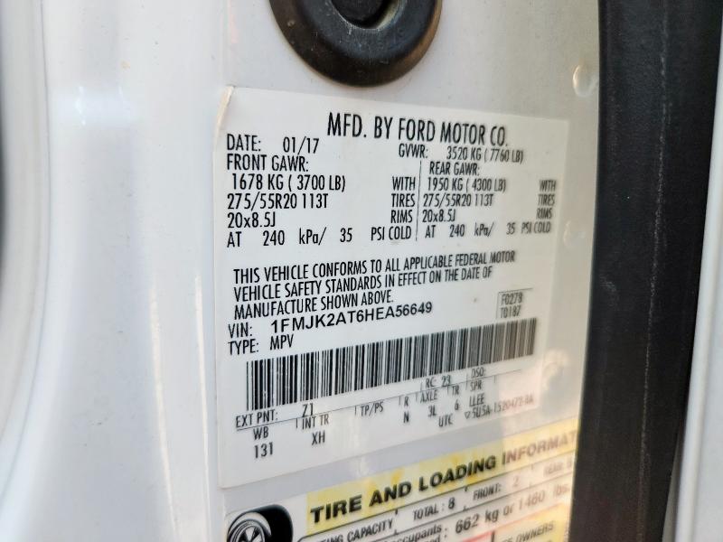 2017 FORD EXPEDITION 1FMJK2AT6HEA56649