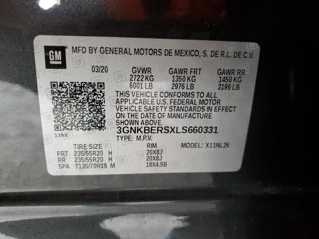 2020 CHEVROLET BLAZER RS 3GNKBERSXLS660331