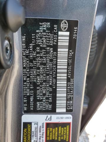 2012 TOYOTA CAMRY BASE - 4T4BF1FK3CR169739