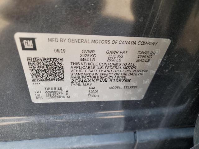 2020 CHEVROLET EQUINOX LT - 2GNAXKEV8L6105758