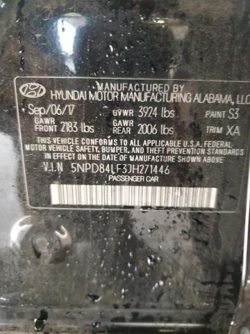 2018 HYUNDAI ELANTRA SE 5NPD84LF3JH271446