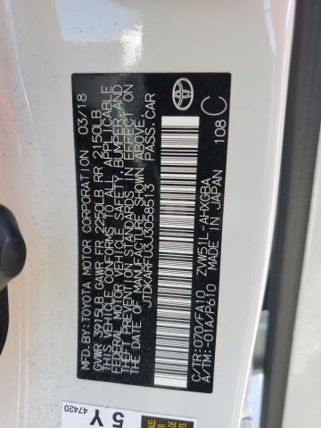 2018 TOYOTA PRIUS JTDKARFU3J3058513