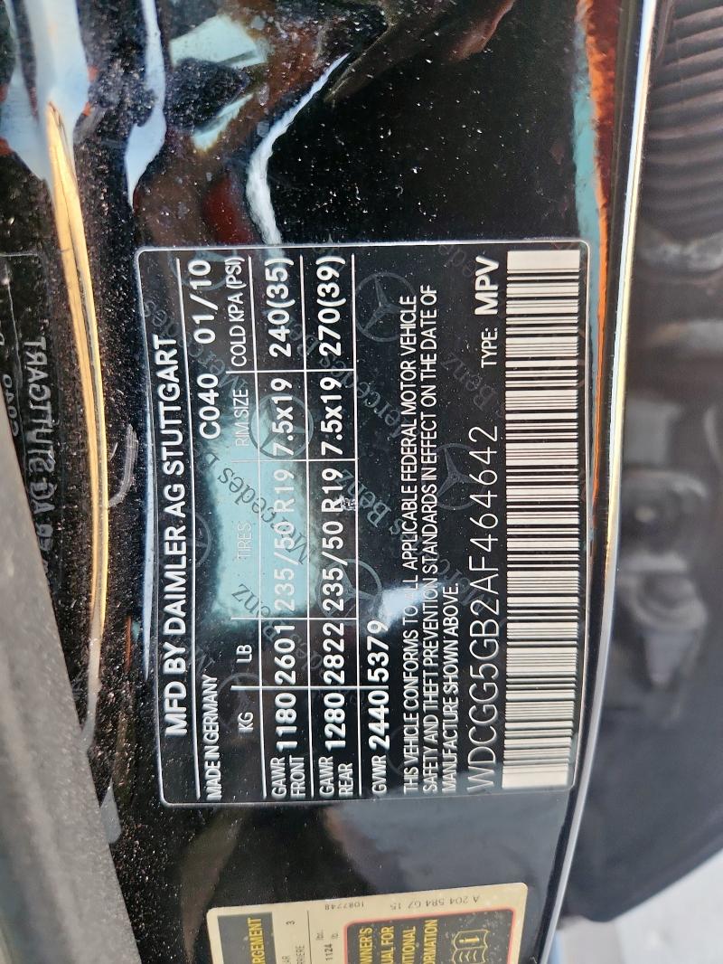 2010 MERCEDES-BENZ GLK 350 - WDCGG5GB2AF464642