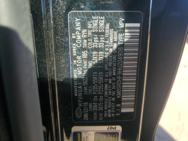 2017 HYUNDAI SANTA FE SE ULTIMATE KM8SRDHF9HU204908