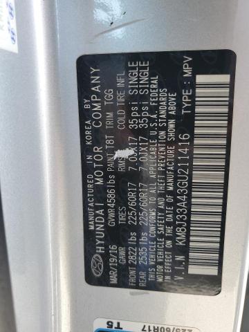 2016 HYUNDAI TUCSON LIM KM8J33A43GU211416
