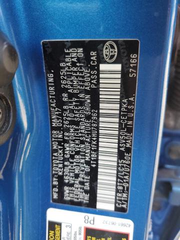2017 TOYOTA CAMRY LE 4T1BF1FK4HU787962