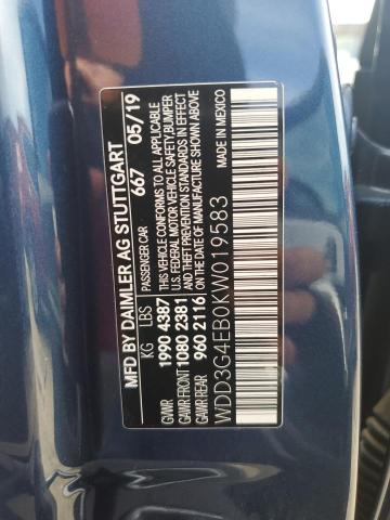 2019 MERCEDES-BENZ A 220 WDD3G4EB0KW019583