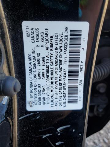 2017 HONDA CIVIC EX - 2HGFC1F37HH643477