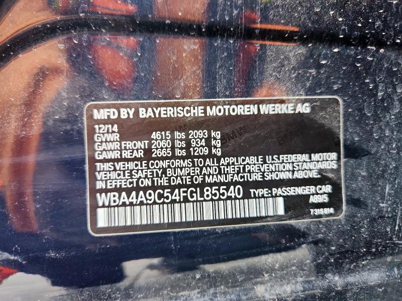 2015 BMW 428 I GRAN WBA4A9C54FGL85540
