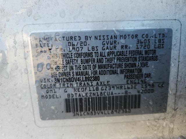 2020 NISSAN VERSA S 3N1CN8DV4LL892380