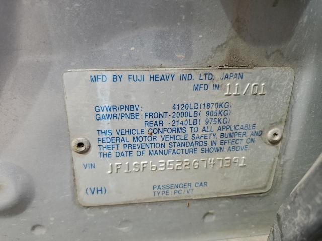 2002 SUBARU FORESTER L #3248544537