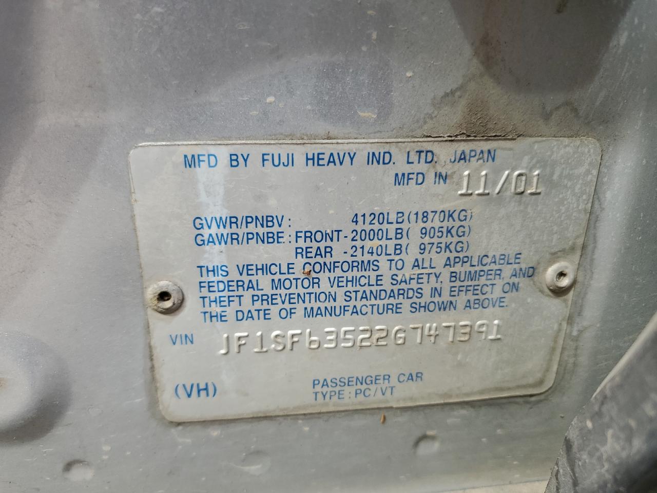 Lot #3248544537 2002 SUBARU FORESTER L