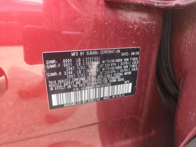 2021 SUBARU ASCENT LIM 4S4WMAPD8M3403382