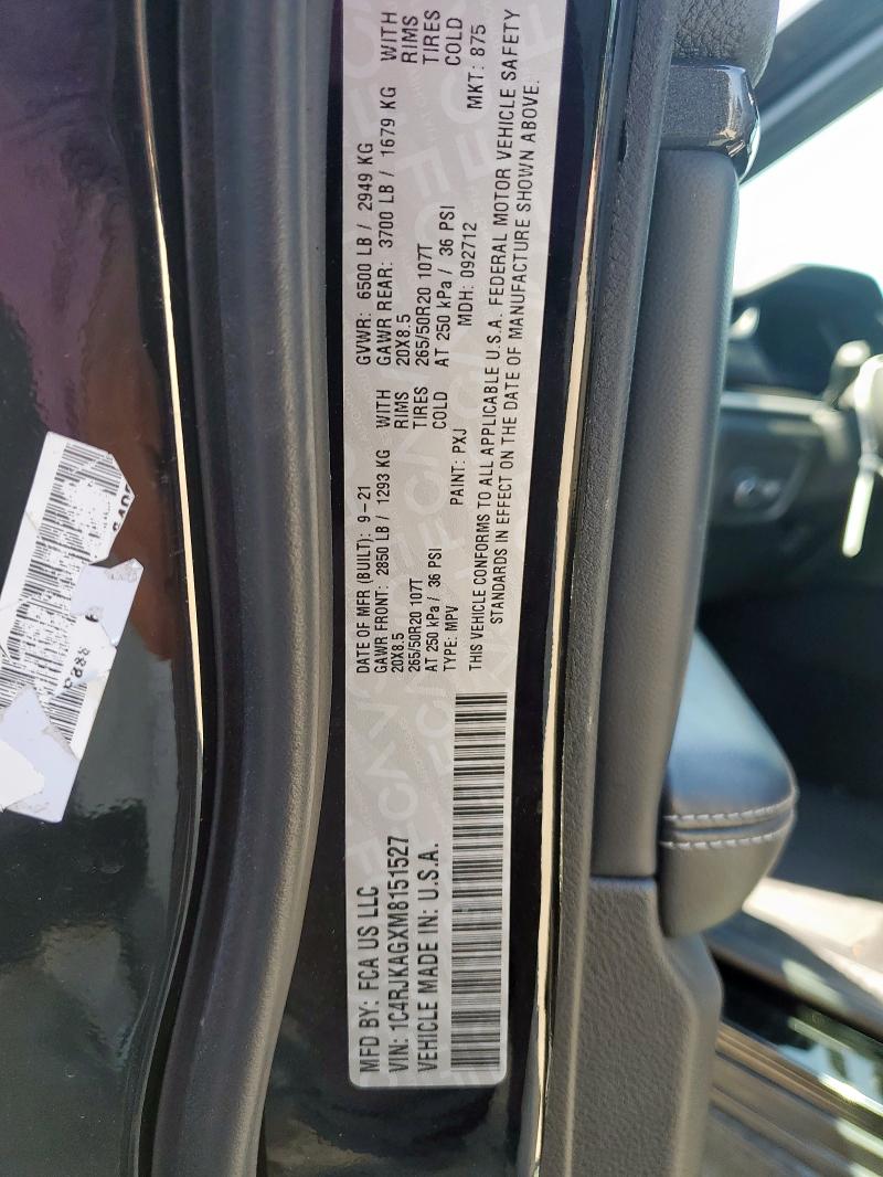 2021 JEEP GRAND CHER 1C4RJKAGXM8151527