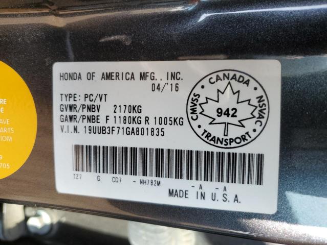 2016 ACURA TLX ADVANC 19UUB3F71GA801835