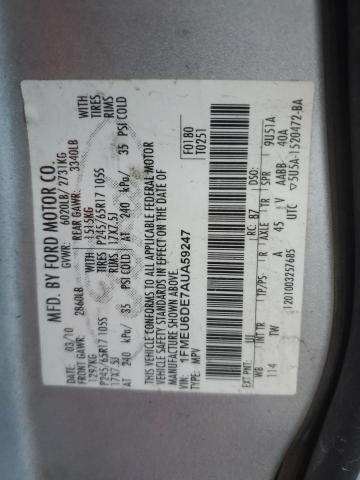 2010 FORD EXPLORER XLT #3301846340