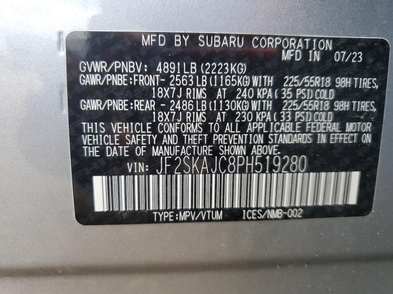 SUBARU FORESTER SPORT