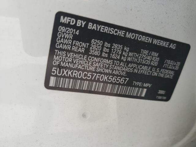 2015 BMW X5 XDRIVE3 5UXKR0C57F0K56567
