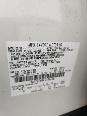 2012 FORD TAURUS SEL #3284024796
