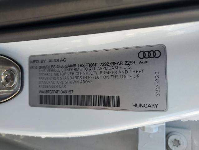 2015 AUDI A3 PREMIUM WAUBFGFF4F1046197