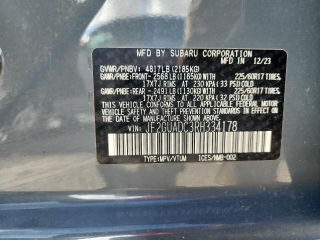 2024 SUBARU CROSSTREK - JF2GUADC3RH334178