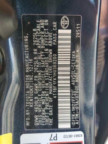 2017 TOYOTA CAMRY LE #3296219488