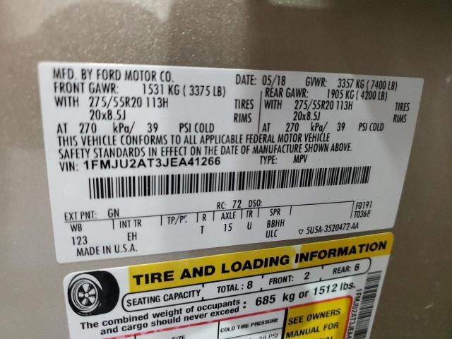 2018 FORD EXPEDITION LIMITED 1FMJU2AT3JEA41266