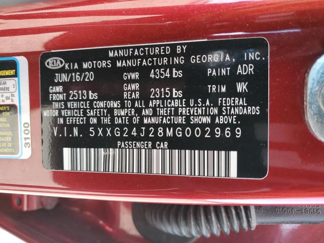 2021 KIA K5 LX 5XXG24J28MG002969