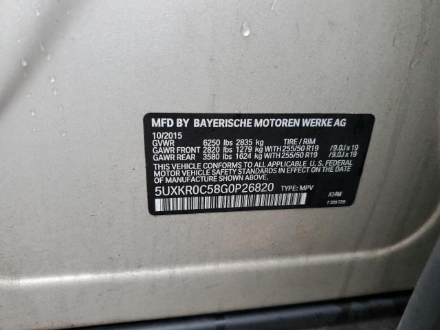 2016 BMW X5 XDRIVE3 5UXKR0C58G0P26820