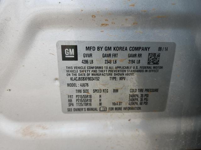 2015 BUICK ENCORE CONVENIENCE KL4CJBSBXFB034152