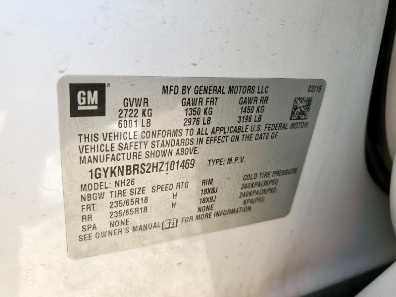 2017 CADILLAC XT5 LUXURY - 1GYKNBRS2HZ101469