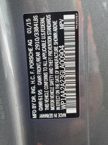 2016 PORSCHE CAYENNE WP1AA2A23GLA00904