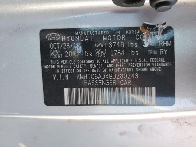 2016 HYUNDAI VELOSTER #3270098792