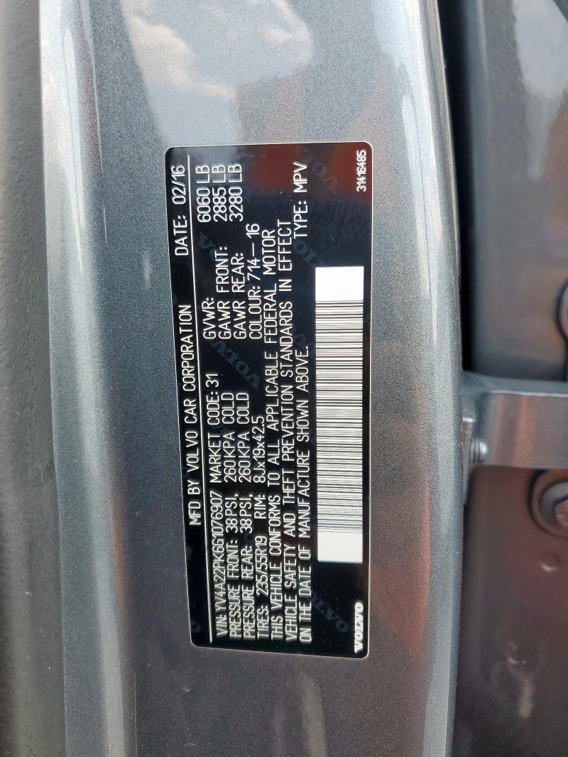 2016 VOLVO XC90 T6 #3296947833