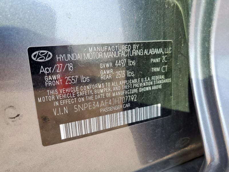 2018 HYUNDAI SONATA SPO - 5NPE34AF4JH707792