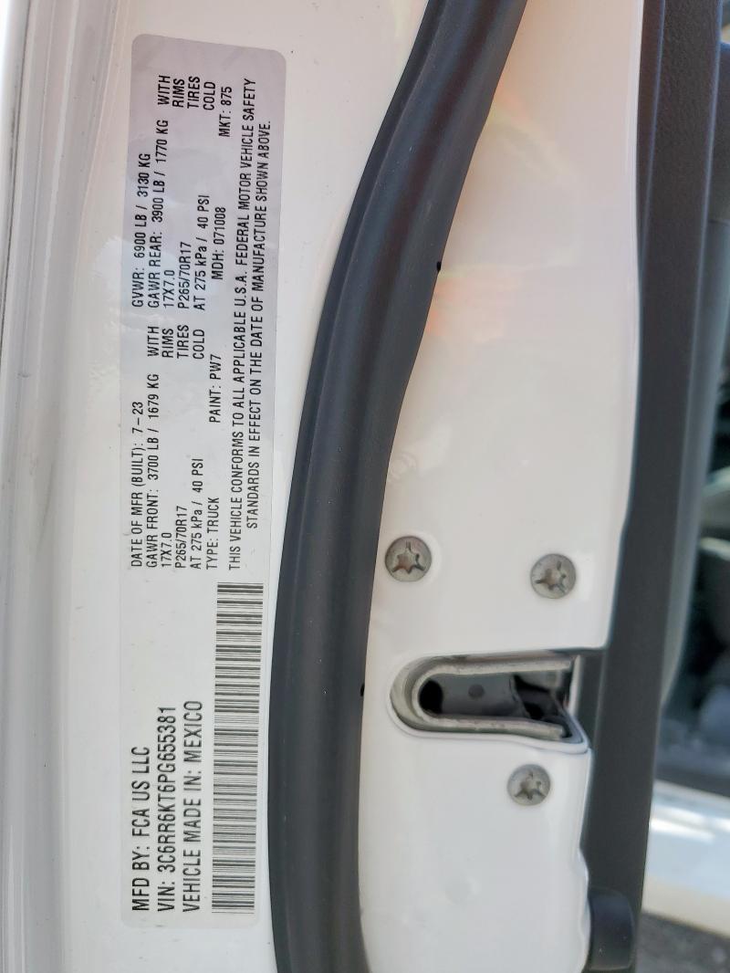 2023 RAM 1500 CLASS 3C6RR6KT6PG655381